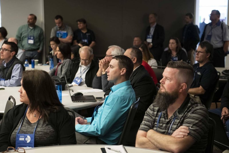 Attendees engaged at an event